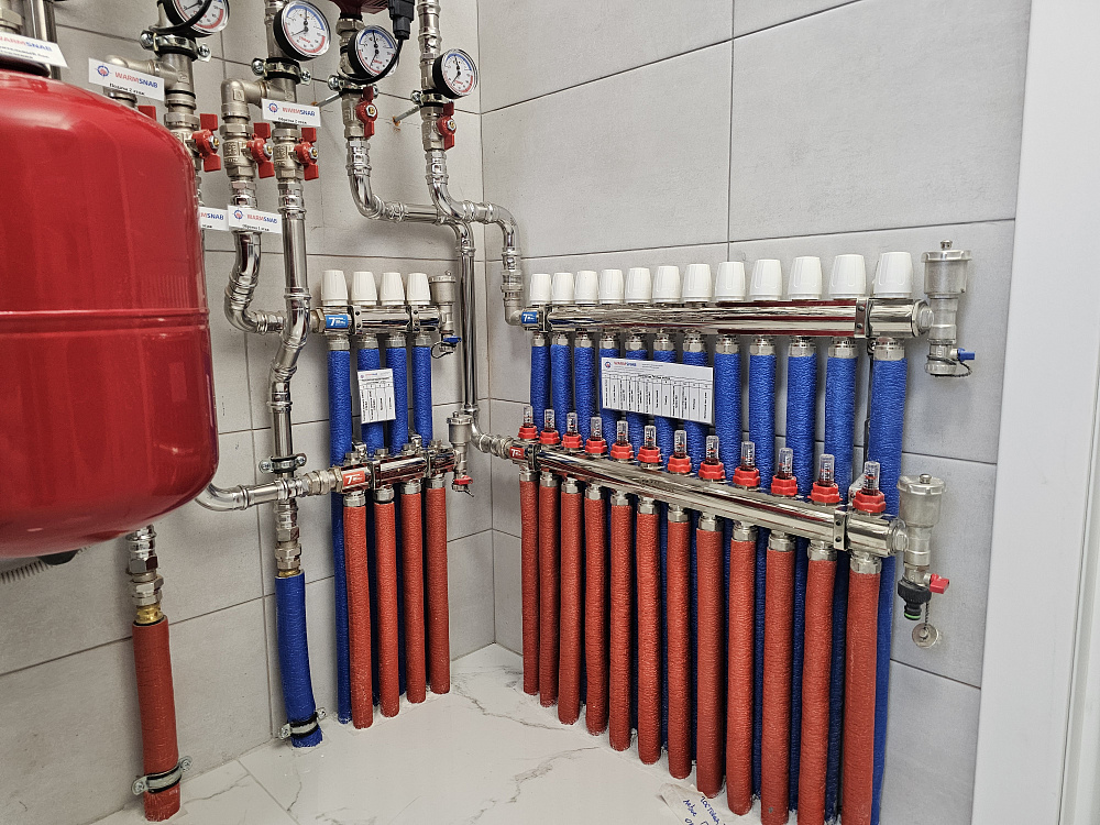 Монтаж отопления, монтаж котельной, водоснабжение и водоотведение в частном доме 160м2