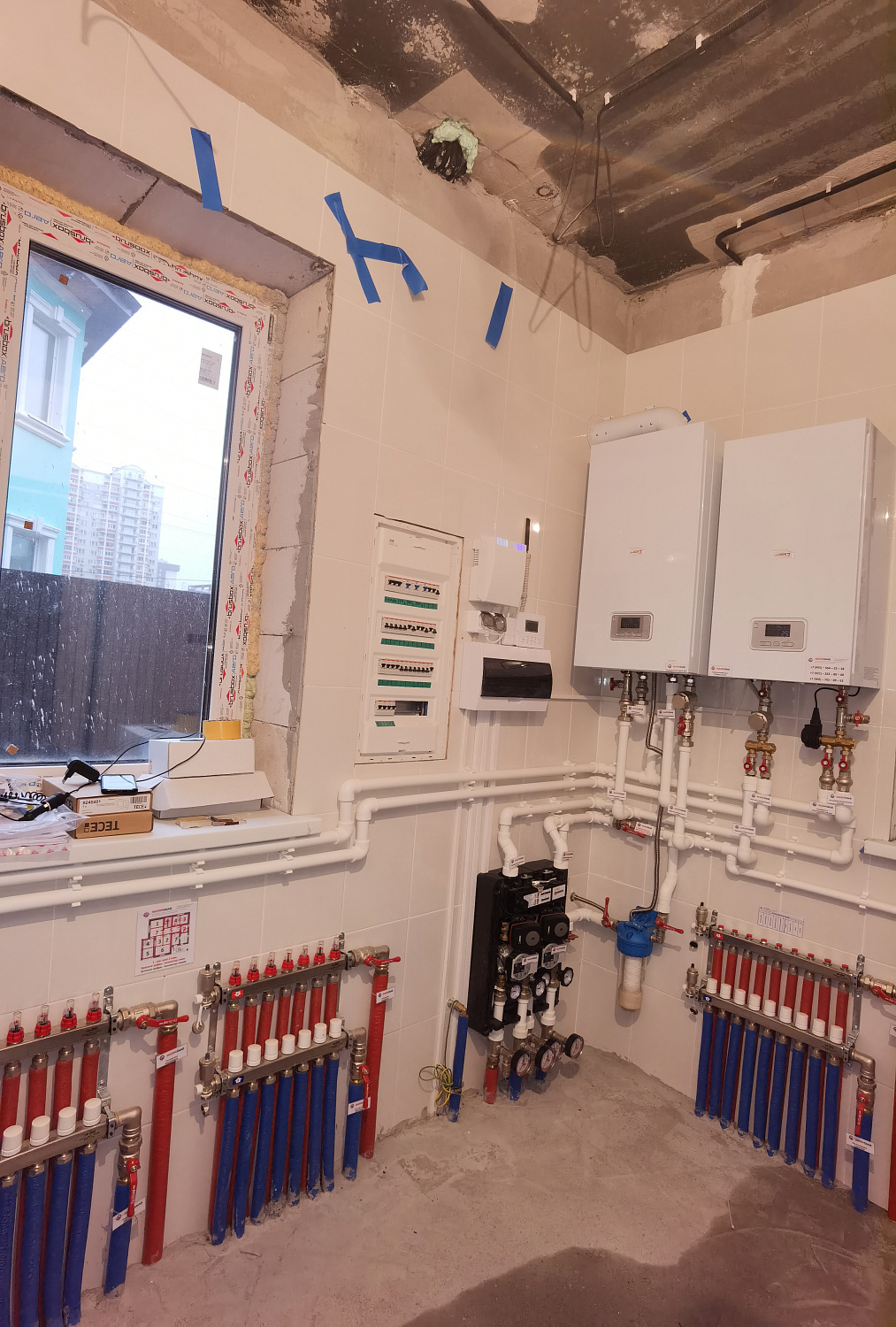 Монтаж котельной и теплых полов в частном доме в Новой Москве