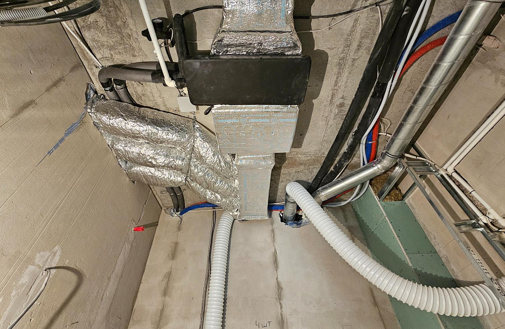 Монтаж фанкойлов в квартире ЖК Sky House