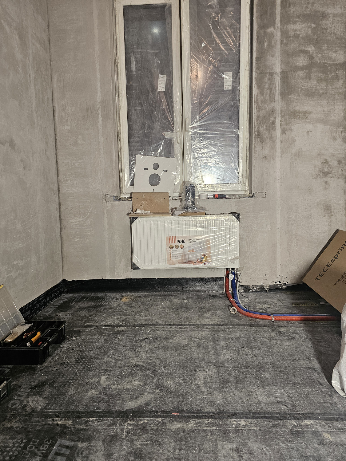 Монтаж водоснабжения, водоотведения и радиаторного отопления в однокомнатной квартире